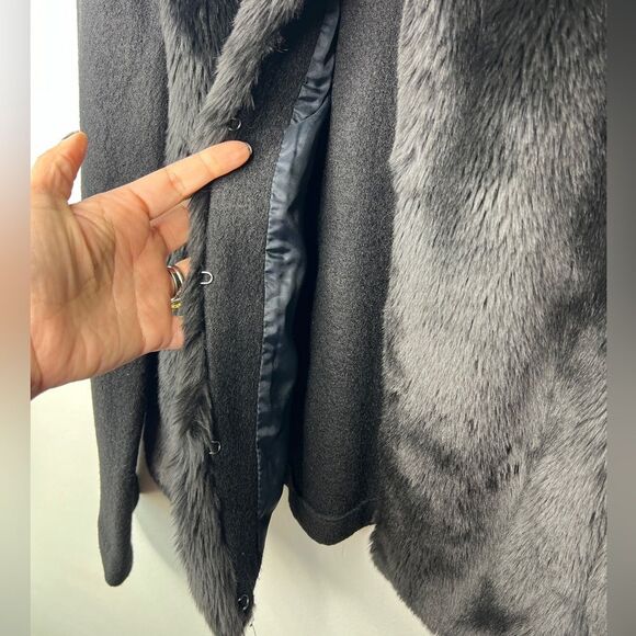 NEW C. Wonder Women’s Faux Fur Wool Cardigan jacket sz M Cottagecore Academia - Picture 6 of 8